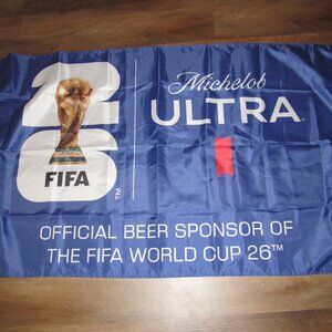 Michelob Ultra Official Sponsor of the FIFA World Cup 26 Soccer Flag Banner 5x3